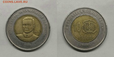 Доминикана 10 песо 2008г - Доминикана 10 песо