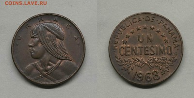 Панама 1 сентесимо 1968г - Панама 1 сентесимо