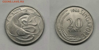 Сингапур 20 центов 1980г - Сингапур 20 центов