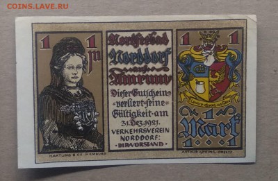 Нотгельд 1 марка Германии.Гамбург 1921 г.до 20.12. в 22.00 м - IMG_20181214_153812