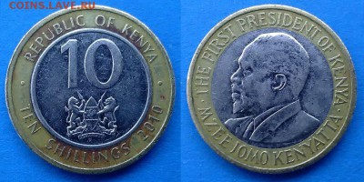 Кения - 10 шиллингов  (БИМ) 2010 года до 21.12 - кения 10 шиллингов 2010 года