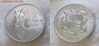 АНДОРРА 1 сентим 2002 Серна до 21 декабря 22-00 мск - АНДОРРА 1 сентим 2002 Серна 20180807_163409