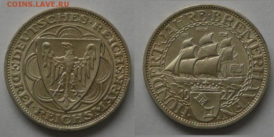 Монеты с Корабликами - германия веймар 1927 Бременхафен