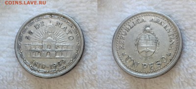 АРГЕНТИНА 1 песо 1960 150 лет до 21 декабря 22-00 мск - АРГЕНТИНА 1 песо 1960 150 лет 20181019_134516