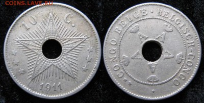 33.Ходячка Бельгии 1875-1997 - 33.4. -Бельгия Конго  10 с 1911    862