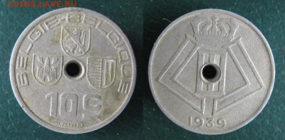 33.Ходячка Бельгии 1875-1997 - 33.6. -Бельгия 10c 1939    609