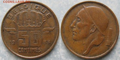 33.Ходячка Бельгии 1875-1997 - 33.13. -Бельгия 50 сантим 1983    8221