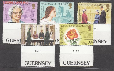 GUERNSEY 1983 100 лет 5м с купонами - 201а
