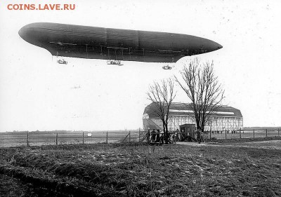 Частные выпуски нотгельдов Германии. Обзорная тема. - Дирижабль фирмы Siemens Дирижабль мягкой системы (длина - 118 м) и ангар для дирижаблей на заводе компании Сименс-Шуккертверке в районе БисдорфБерлин, 1911 г (2)
