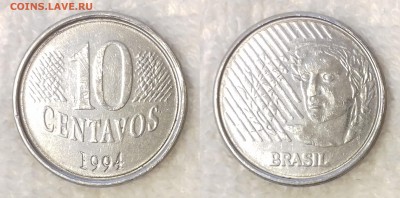 БРАЗИЛИЯ 10 сентаво 1994 до 22 декабря 22-00 мск - БРАЗИЛИЯ 10 сентаво 1994 -605