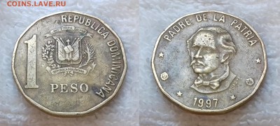ДОМИНИКАНСКАЯ РЕСП. 1 песо 1997 до 22 декабря 22-00 мск - ДОМИНИКАНСКАЯ РЕСП. 1 песо 1997 20181126_1513