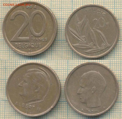 Бельгия 20 франков 1980, 1994 г.,до 21.12.2018 г. 22.00 по М - Бельгия 20 фр 4796