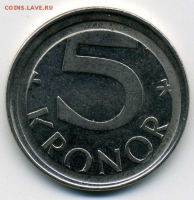 Швеция 5 крон1991 - аа146