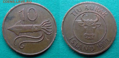 Исландия - 10 эйре 1981 года до 21.12 - исландия 10 эйре 1981 года