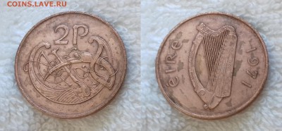 ИРЛАНДИЯ 2 пенса 1971 до 23 декабря 22-00 мск - ИРЛАНДИЯ 2 пенса 1971 20181019_153306