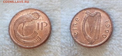 ИРЛАНДИЯ 1 пенни 1990 до 23 декабря 22-00 мск - ИРЛАНДИЯ 1 пенни 1990 20181019_153214