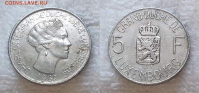 ЛЮКСЕМБУРГ 5 франков 1962 до 23 декабря 22-00 мск - ЛЮКСЕМБУРГ 5 франков 1962 20181126_1246