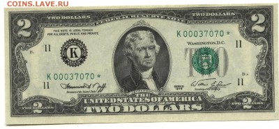 2 доллара 1976 г., -K-, замещение,США, пресс, до 22:00 20.12 - 2 доллара 1976 К замещение-1
