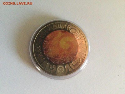 Крона Шайба Австралия 5$ долларов 2017 Солнце - krona_shajba_avstralija_5_dollarov_2017_solnce_planety_solnechnoj_sistemy_kosmos_unc