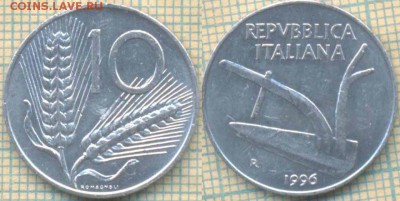Италия 10 лир 1996 г. , до 23.12.2018 г. 22.00 по Москве - Италия 10 лир 1996 1668