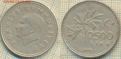 Турция 2500 лир 1992 г. , до 23.12.2018 г. 22.00 по Москве - Турция 2500 лир 1992  2031