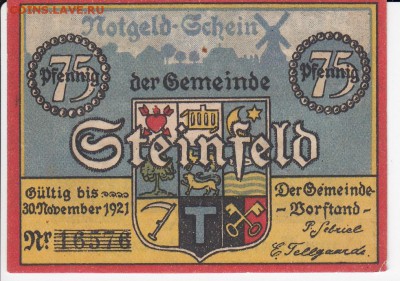 Нотгельд - Штайнфельд 75 пфеннигов 1921 г. до 25.12 в 22.00 - IMG_20181219_0002
