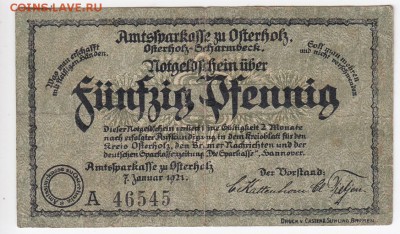 Нотгельд - Остерхольц 50 пфеннигов 1921 г. до 25.12 в 22.00 - IMG_20181219_0007