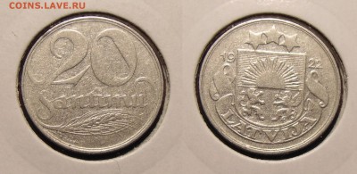 Латвия 20 сантимов 1922г - DSC01131.JPG