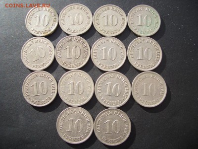Германия,10 Reichspfennigs 1892-1915 г. - 44 шт. - 15.09.18 - Pfennig-3 (5).JPG