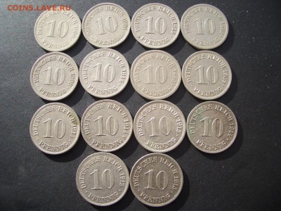 Германия,10 Reichspfennigs 1892-1915 г. - 44 шт. - 15.09.18 - Pfennig-3 (3).JPG