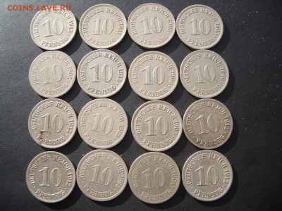 Германия,10 Reichspfennigs 1892-1915 г. - 44 шт. - 15.09.18 - Pfennig-3 (1).JPG