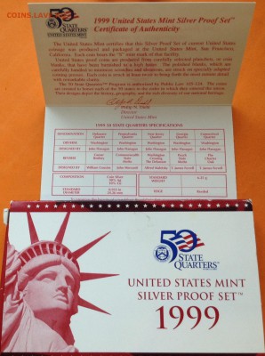 США. Годовой набор 1999 г. Silver proof set - FullSizeRender