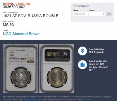 1 рубль 1921г АГ яркий UNC - 1-21-63