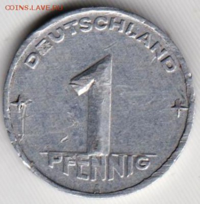 ГДР 1 пфенниг 1952 г. А до 24.00 27.12.18 г. - 057