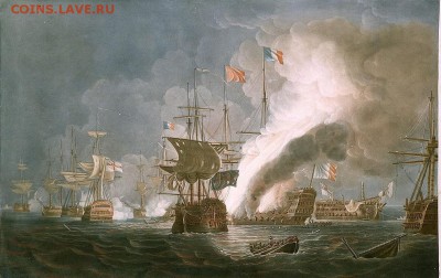 Монеты с Корабликами - Thomas_Whitcombe_-_The_Battle_of_the_Nile_1798