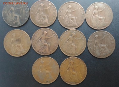 Великобритания 1 Пенни, 10 шт., до 22.00 по мск 23.12.18 - 1 пенни 1912-1921 (1)