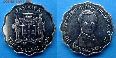 Ямайка - 10 долларов 2005 года до 28.12 - ямайка 10 долларов 2005 года
