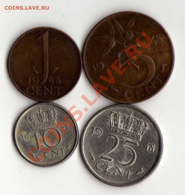 Нидерланды 1,5,10,25 центов 1948 до 04.06. в 21:00 - img268