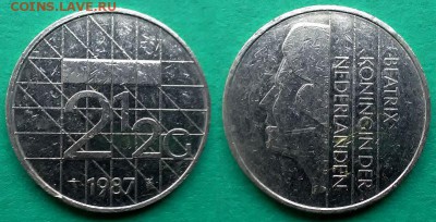 Нидерланды - 2½ гульдена 1987 года до 28.12 - нидерланды 2.5 гульдена 1987 года