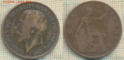 Великобритания пенни 1917 г., до 25.12.2018 г. 22.00 по Моск - Великобритания пенни 1917  4571