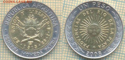 Аргентина 1 песо 2008 г., до 25.12.2018 г. 22.00 по Москве - Аргентина 1 песо 2008  4647