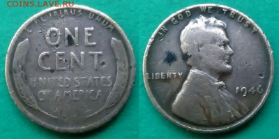 США - 1 цент 1946 года (без МД) до 28.12 - сша 1 цент 1946 года