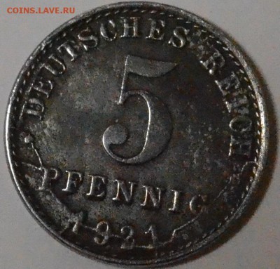 Германия 5 пфеннигов 1921 А до 27.12.18 22 мск - DSC_5487.JPG