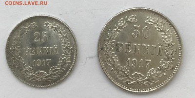 25 пенни и 50 пенни 1917 г(орел) До 28.12.2018 22.00 по МСК - 65B65928-A31C-4796-AB2E-30B797D2DBFC