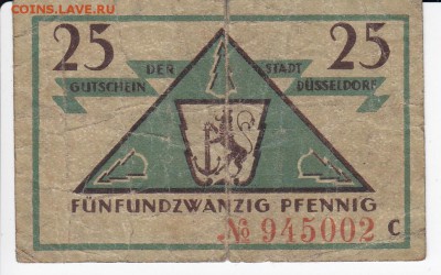 Нотгельд-Дюссельдорф  25 пфеннигов 1919 г. до 31.12 в 22.00 - IMG_20181225_0004