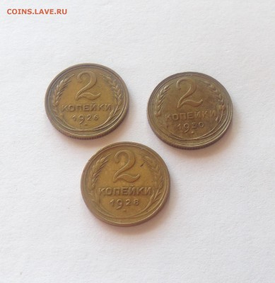 2 копейки 1926 , 1928 , 1930 гг. , до 03.01.19г. - 226-30-2