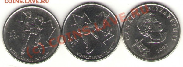 КАНАДА. 25 центов 2004-2006 гг., подборка из 6-ти монет, UNC - канада.JPG