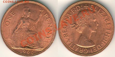 -Англия, 1 пенни 1966 (красивая!) - до 21-00мск 01.06 - gb-1p-1966