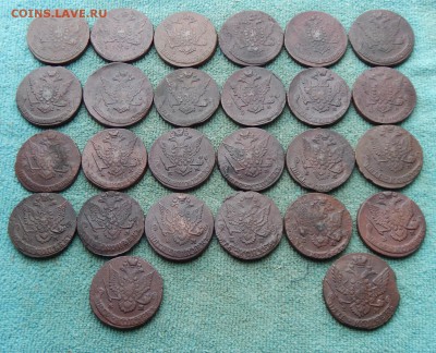 Погодовка пятаков Екатерины 2 1763-1787, 26 монет, цена фикс - pog2-2