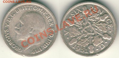 --Ag, Англия, 6 пенсов 1931 - до 21-00мск 01.06 - gb-6p-1931